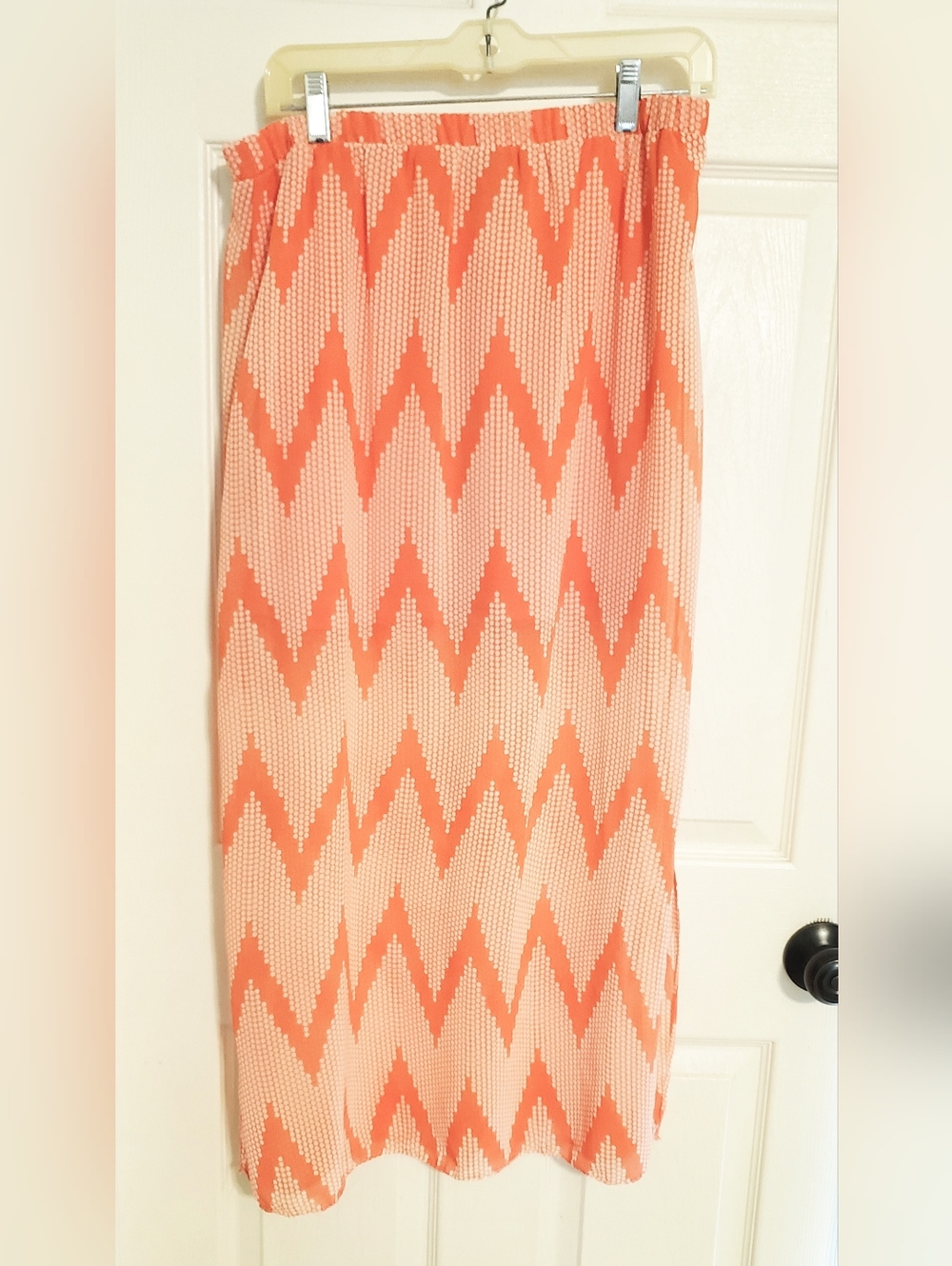 New Women's M A.Byer Brand long/short Chevron Skirt